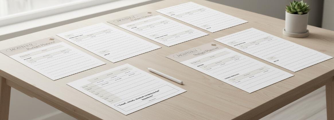 2026 Printable Calendar PDF • Minimalist Wall Calendar • Neutral Sage Charcoal • Letter A4 A3 24x36