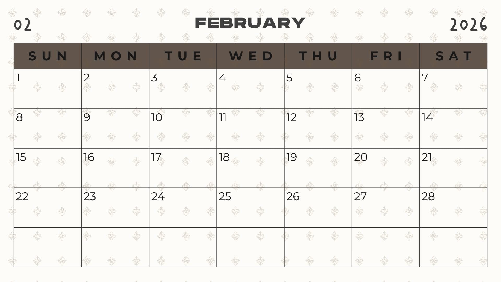 2026 Printable Calendar PDF • Minimalist Wall Calendar • Neutral Sage Charcoal • Letter A4 A3 24x36