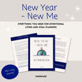 New Year Goal Setting Journal | Self Reflection Workbook (Digital Download)