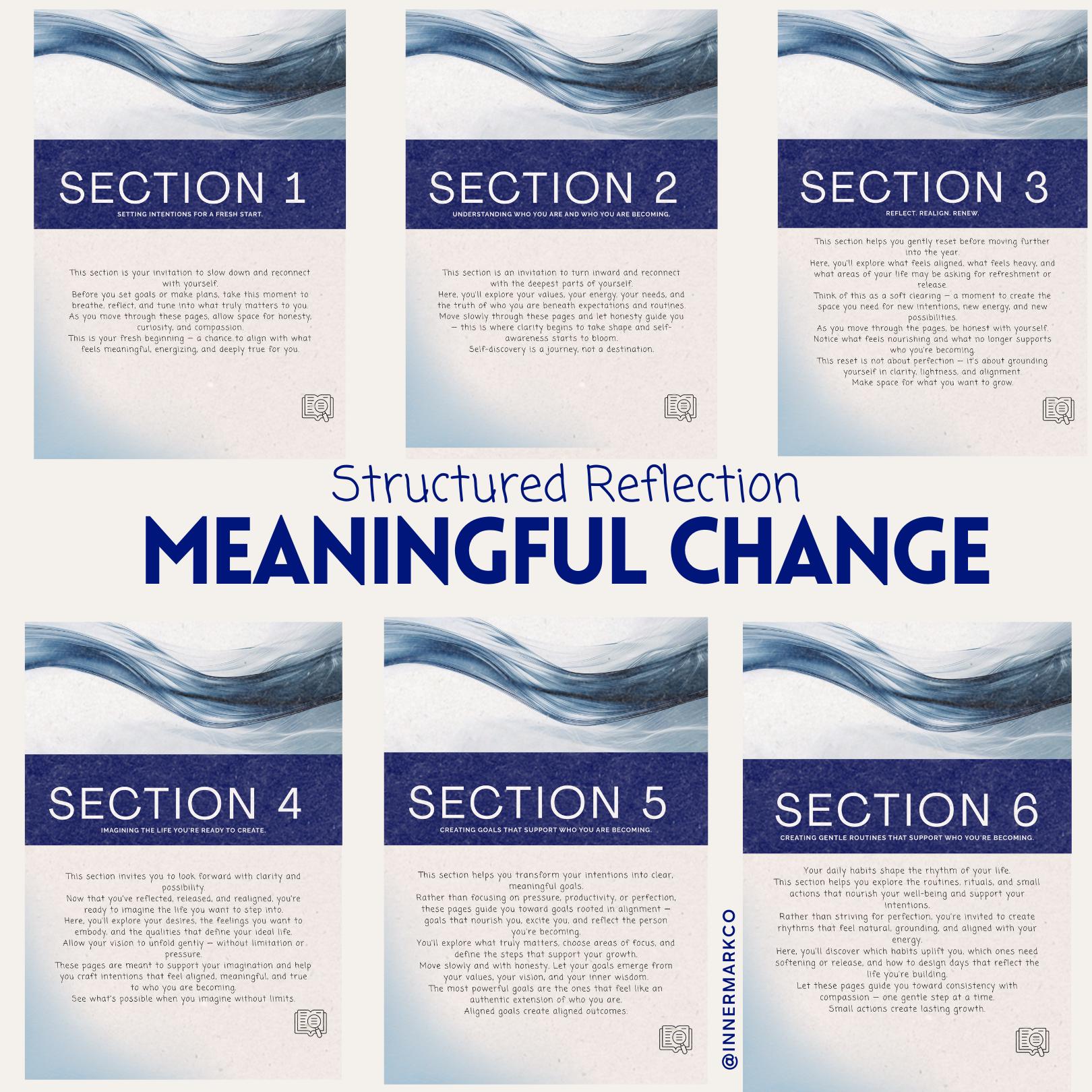 New Year Goal Setting Journal | Self Reflection Workbook (Digital Download)