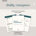 Daily Compass | Daily Decision Tool | Minimal Focus & Priority Planner | Overwhelm Support PDF | Neurodivergent Friendly