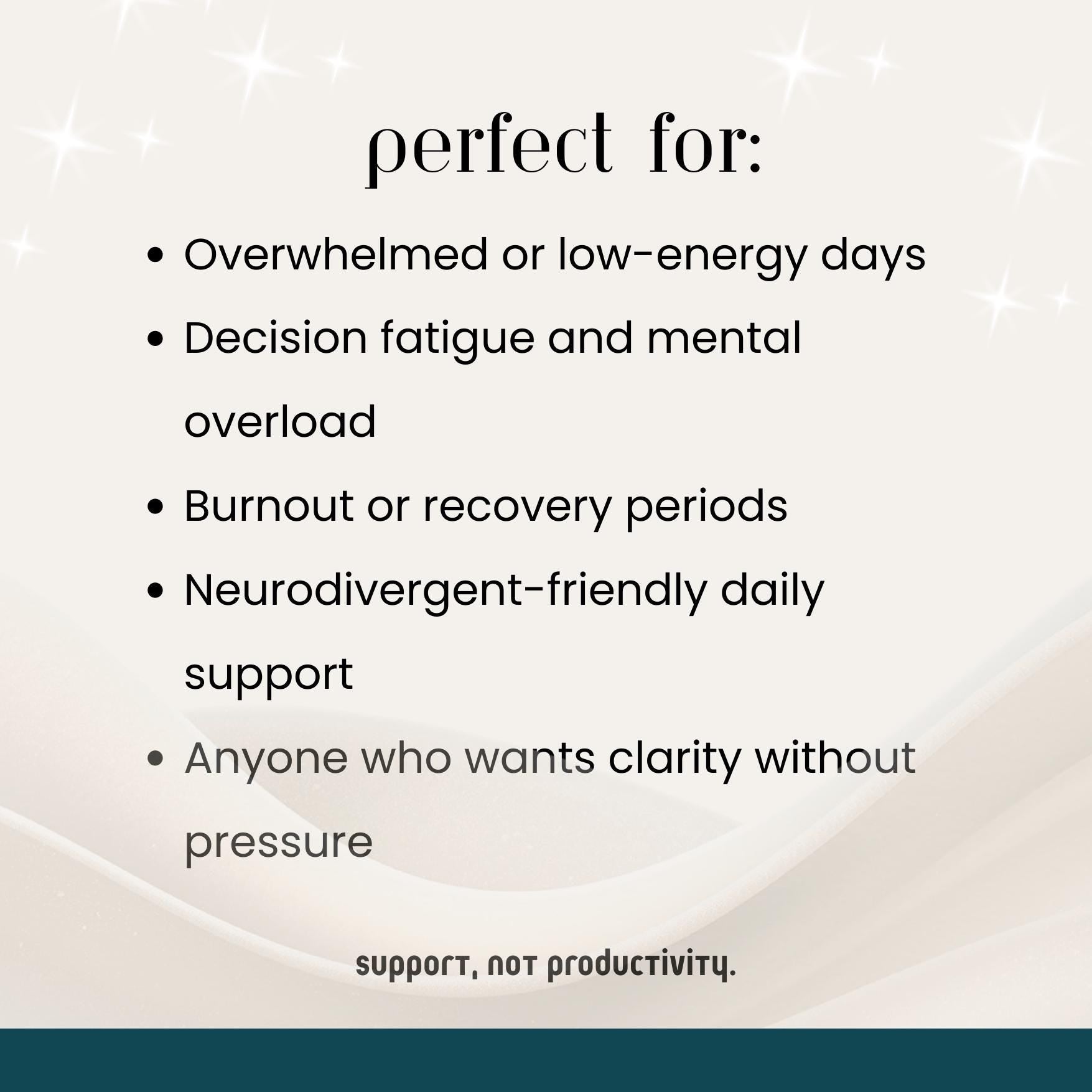 Daily Compass | Daily Decision Tool | Minimal Focus & Priority Planner | Overwhelm Support PDF | Neurodivergent Friendly